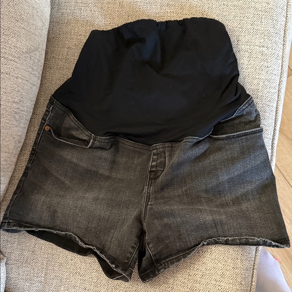 Isabel Maternity by Ingrid & Isabel Pants - Isabel Maternity by Ingrid & Isabel High Waist Black Denim Shorts
